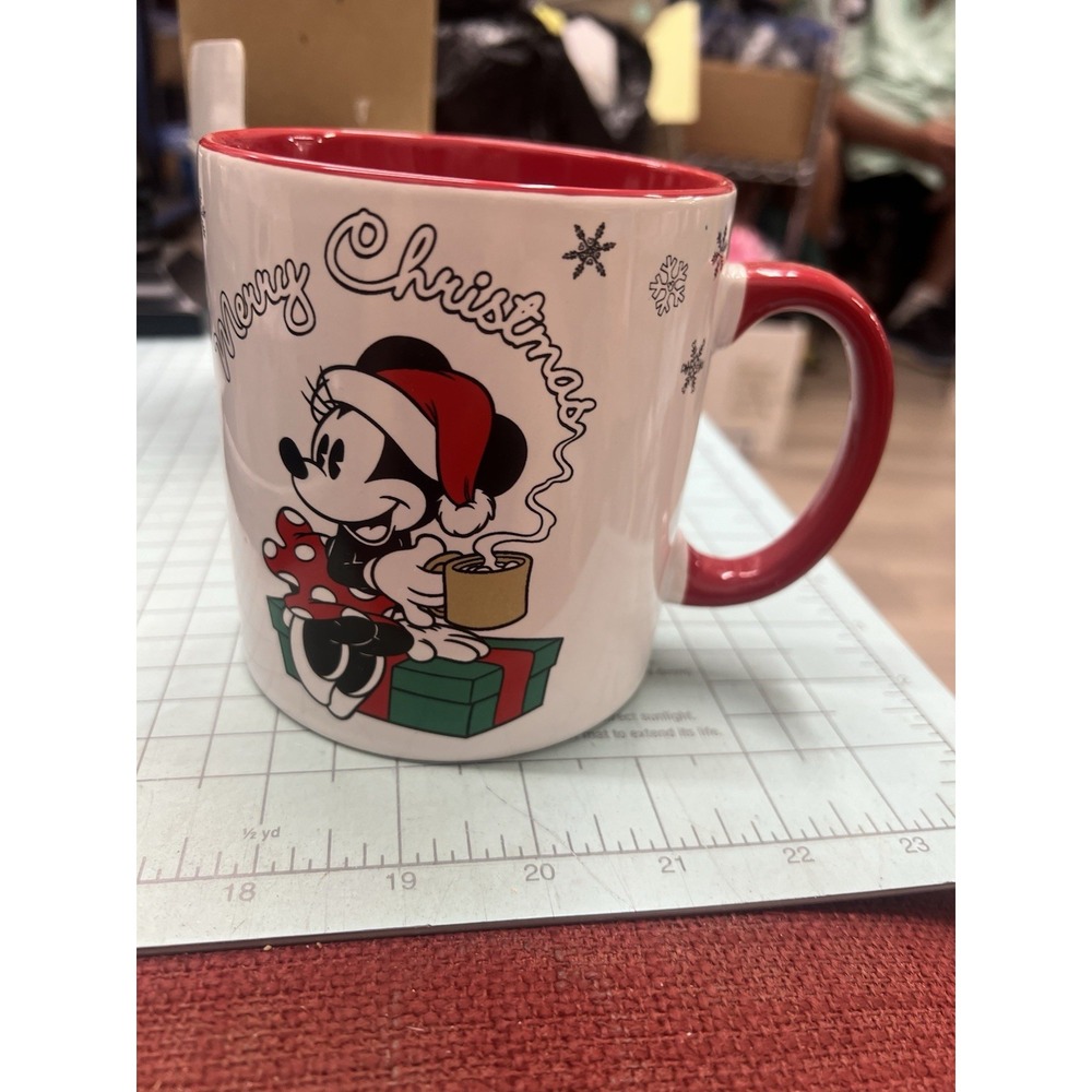 Disney Minnie Mouse Merry Christmas  Double Sided Ceramic Mug Coffee‎ Cup